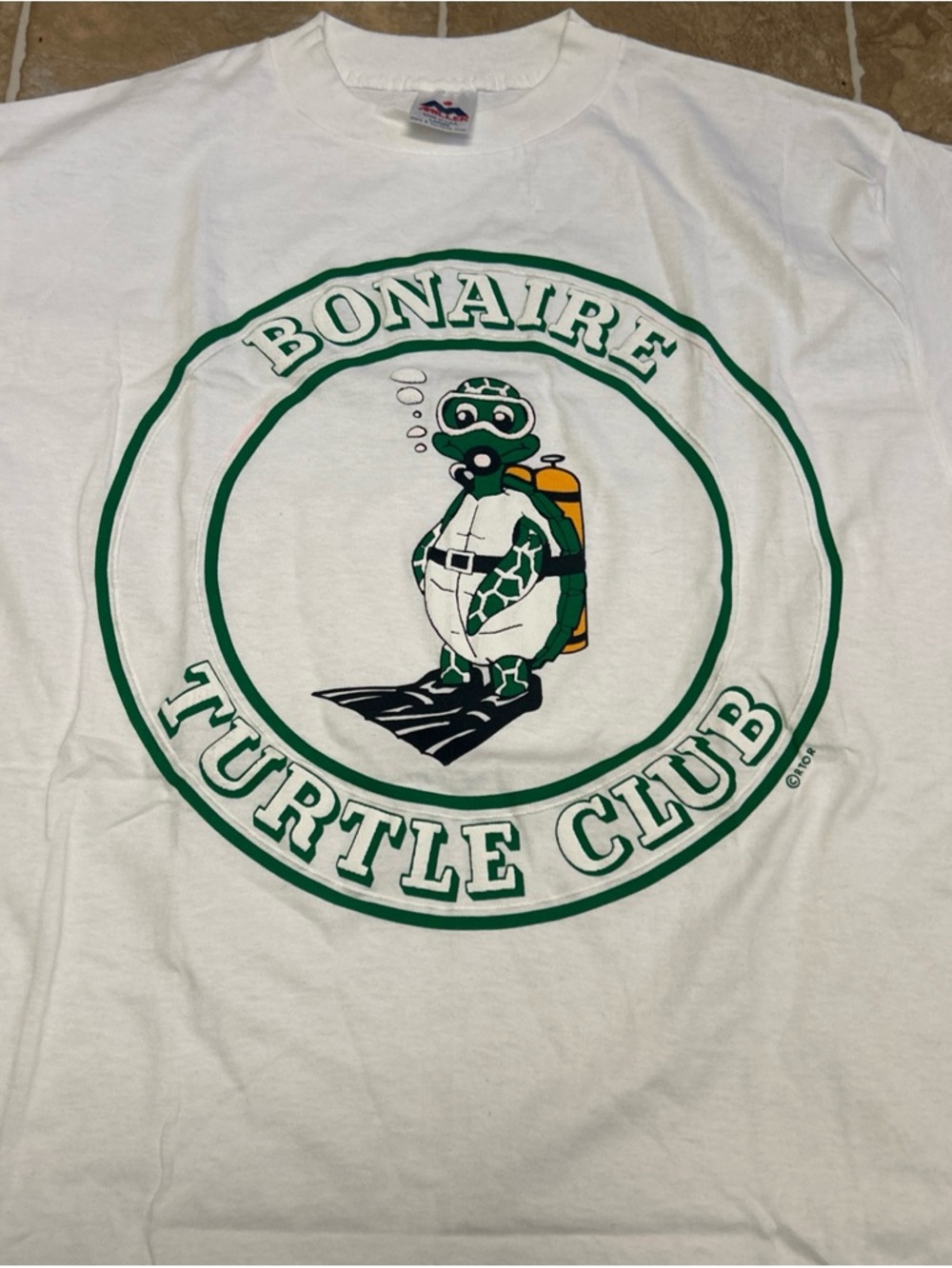 Vintage Bonaire's Sea Turtles Conservation Bonaire Sea Turtle T-Shirt Size Large